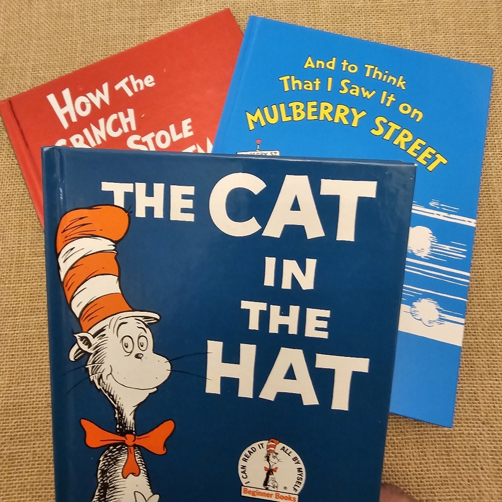 Hardcover Dr Seuss Books Cat In The Hat' Grinch, Mulberry Street